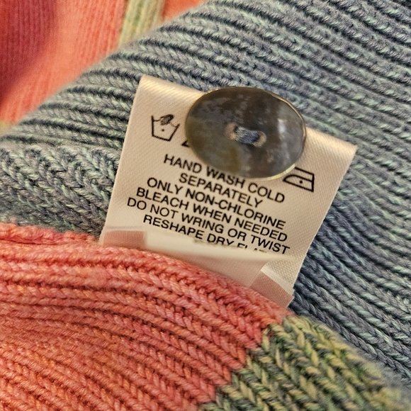 Cute Preppy and Retro!!! Colorblock Button Sweater Sigrid Olsen Sport Sz… - Picture 6 of 7